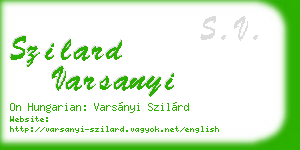 szilard varsanyi business card